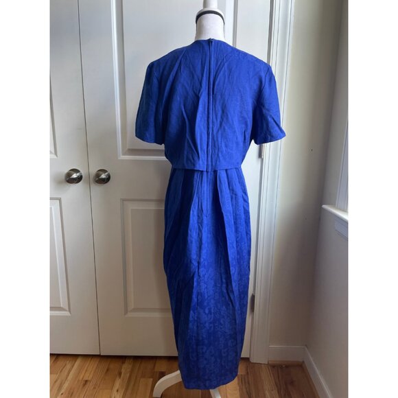 Miss Dorby Vintage Royal Blue Two-Piece Dress - Size 10 Petite - Picture 3 of 7